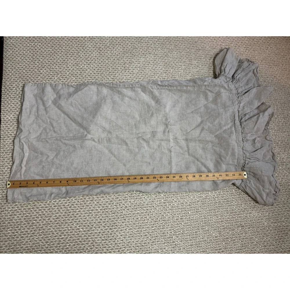 Linen Ruffle Pillowcase Set Oatmeal flax Cottagecore Farmhouse Shams with Ties